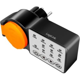 Priza de exterior IP44 Schuko cu timer, Logilink ET0015