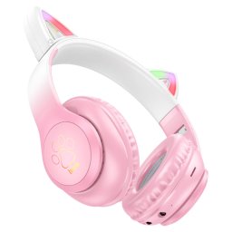 Căști Wireless Hoco W42 Cat Ear Pink