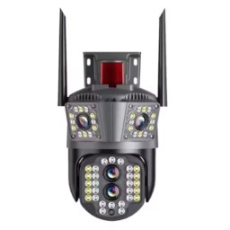 Camera de supraveghere tripla 4K WiFi Zoom 10x PTZ Detectare Umana Auto Tracking IP66