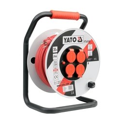 Yato - YT-8106 - Derulator cablu electric, 30 m, 4 prize, cu maner