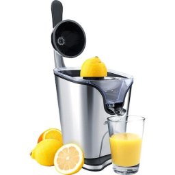 Storcator citrice ZP 3 silentios, carcasa din otel inoxidabil, sita pentru seminte si pulpa, doua conuri de presare, pornire/oprire automata, argintiu