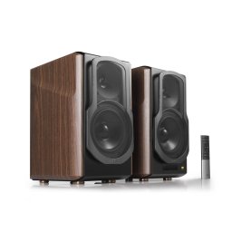 Boxe 2.0, RMS: 130W (2 x 15W, 1 x 50W, 1 x 50W), bluetooth telecomanda wireless, volum, bass, treble, optical, coaxial, brown