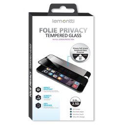 Folie Sticla Privacy iPhone 12 Mini Black (0.33mm, 9H)