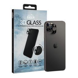 Eiger Lentile Camera 3D Glass iPhone 11 Pro / Pro Max Clear Black (0.20mm)