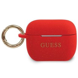 Guess Husa Silicon Glitter Airpods Pro Rosu (cu breloc)