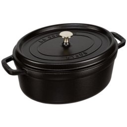 Staub Oval Cocotte, 31cm cast iron, black