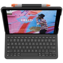 Husa cu tastatura Logitech Slim Folio pentru iPad (7th gen) / iPad Air (3rd gen), Black