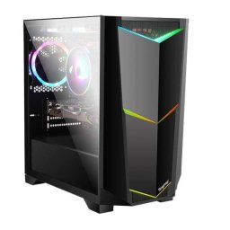 Carcasa Ares SPCC Steel ATX Mid Tower, fara sursa Negru