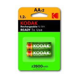 Kodak rechargeable Ni-MH AA battery 2600 mAh (2 pack)