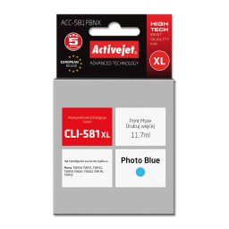 Activejet ACC-581PBNX ink for Canon printer; Canon CLI-581PB XL replacement; Supreme; 11.70 ml; photo blue