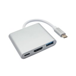 AKYGA HUB USB TYPE C/USB 3.0/USB C/HDMI AK-AD-57