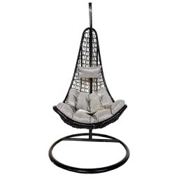 Balansoar Elda, ratan sintetic, gri, 80x102x124/195cm
