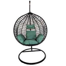 Balansoar Linea, ratan sintetic, verde, 115x68x108/195cm
