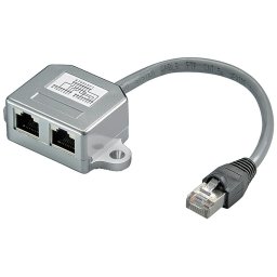 goobay RJ45 T-Adapter CAT5 St->2xBu
