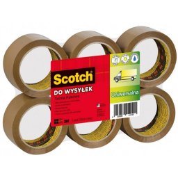 Banda adeziva maro, 50mm x 66m, 48 microni, hot melt, 3M - SCOTCH