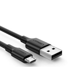 CABLU alimentare si date , "US289", Fast Charging Data Cable pt. smartphone, USB la Micro-USB, nickel plating, PVC, 0.5m, negru
