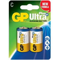 Baterie GP Batteries, Ultra+ Alcalina C (LR14) 1.5V alcalina, blister 2 buc. "GP14AUP-2UE2" "GPPCA14UP011" (include TV 0.16lei)