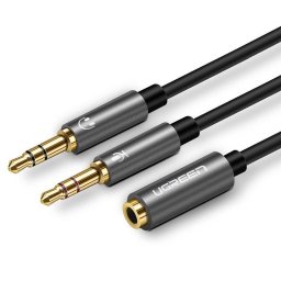 Accesorii Audio Hi-Fi Cablu Audio AV140 Splitter Dual Jack 3.5mm, 0.2m, Black