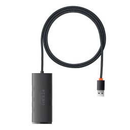 4 porturi Hub USB-A USB 3.0 1 m Negru