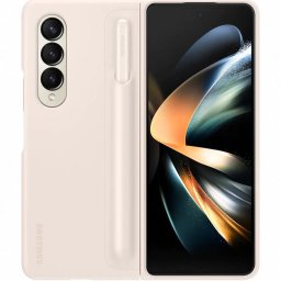 Husa Standing Cover with Pen pentru Galaxy Z Fold4, Sand