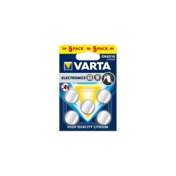Baterii Varta tip buton CR 2016, 90 mAh, 5 buc