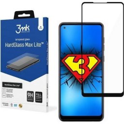 Sticla securizata 3mk HardGlass Max Lite pentru Samsung Galaxy A21 / A21s, 9H, Margine neagra