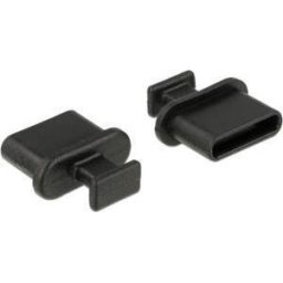 DELOCK Staubschutz USB TypC-Buchse m. Griff schwarz 10 St