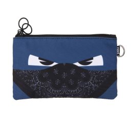 Penar Penar dublu cu fermoar si masca material textil, ZIPIT Face-It Bandit - albastru