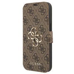 Husa Guess GUBKP13X4GMGBR iPhone 13 Pro Max 6.7" brown/brown book 4G Big Metal Logo