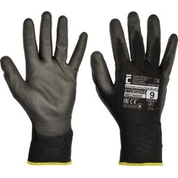 Manusi protectie Evolution, standard EN420, degete si palma cu polyurethan - marime 10 - negre