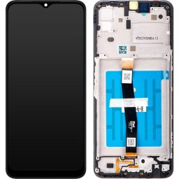 Piese si componente Display cu Touchscreen Samsung Galaxy A22 5G A226, cu Rama, Negru, Service Pack GH81-20694A