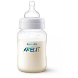 Biberon anticolici PHILIPS AVENT SCY103/01, flux lent, 3 luni+, 260ml, alb-transparent
