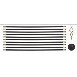 Set tije curatare scurgere, 10x92cm, Negru
