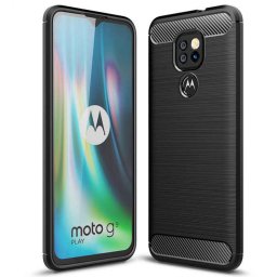 Husa Husa pentru Motorola Moto E7 Plus / Moto G9 Play - Techsuit Carbon Silicone - Black