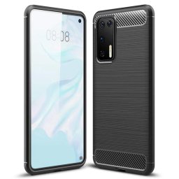 Husa Husa pentru Huawei P40 Pro - Techsuit Carbon Silicone - Black