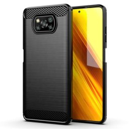 Husa Husa pentru Xiaomi Poco X3 / Poco X3 NFC / Poco X3 Pro - Techsuit Carbon Silicone - Black
