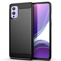 Husa Husa pentru OnePlus 9 - Techsuit Carbon Silicone - Black