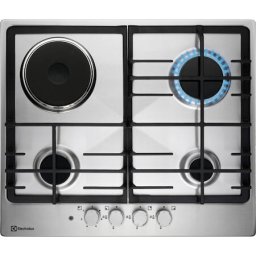 Plita PLITA MIXTA KGM64311X,3 arzatoare gaz / 1 zona de gatire electrica, Aprindere electrica, Dispozitiv siguranta, 60 cm, Inox