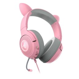 Casti Kraken Kitty V2 Pro RGB Gaming Headset ,Roz, Anularea pasivă a zgomotului