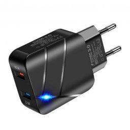 Alimentator (Incarcator) de la retea (230V) la 2 x USB : 1x2,1A + 1x3A FAST Charge 3 TED600137