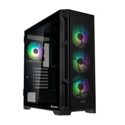 Carcasa Carcasa PONOS Ultra Mesh Midi-Tower, Tempered Glass Negru