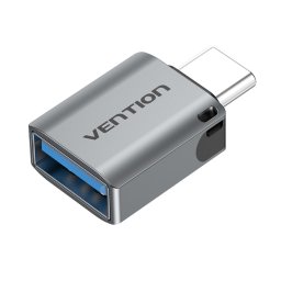 Adaptor USB OTG Vention, USB Type-C (T) la USB 3.0 gen 1 (M), rata transfer 5 Gbps, invelis aliaj Al, gri