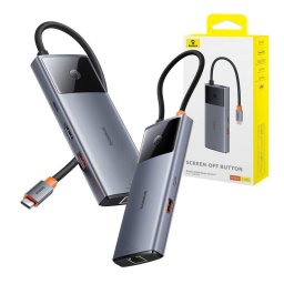 Metal Gleam 2 Series USB-C to 2xUSB 3.0 +USB-C + HDMI + USB-C PD + Ethernet RJ45 Gri