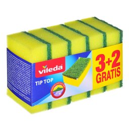Diverse articole de curatenie Set 5 bureti spalat vase, Galben/Verde