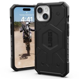 Husa UAG Pathfinder Magsafe - Husă telefon - compatibil cu Apple iPhone 15 Plus - MagSafe - culoare Negru