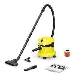 Aspirator umed-uscat WD 2 plus V-12/6/18/C Home 1.628-012.0, Aspirare umeda si uscata, 12 L, Furtun 1.8 m, 1000 W, Duza de podea, Duza pentru tapiserie, 3 saci de filtrare din fleece, Galben/Negru