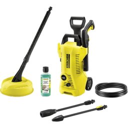 Aparat de spalat cu presiune K 2 Premium Power Control Home, 1400 W, debit 360 l/h, presiune 110 bar, Dispozitiv de curatat suprafete din exterior T 1, Detergent pentru terase 0.5 l, Pistol de presiune ridicata G 120 Q