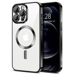 Husa Husa pentru iPhone 12 Pro Max - Techsuit Luxury Crystal MagSafe - Black