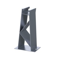Accesorii sisteme fotovoltaice Picior spate pt sistem de montare acoperis plat 10° model " P