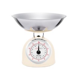 Cantar de bucatarie Cantar mecanic ETA Storio 5777 BEJ, 5 kg, precizie 25g, vas 5 L din otel inoxidabil